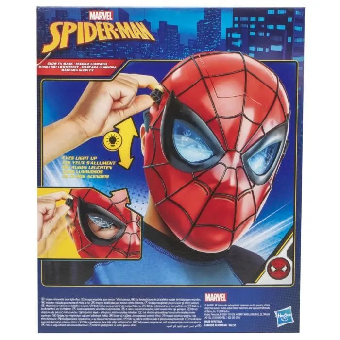 Masque lumineux Spider-Man, jouet de déguisement lumineux, jouets de super-héros dès 5 ans, Marvel-8