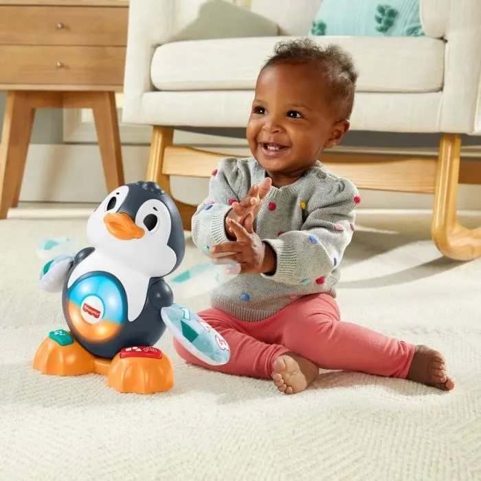 Bebeboutik Fisher Price Valentin le Pingouin Linkimals Jouet d eveil bebe Des 9 mois HCJ61