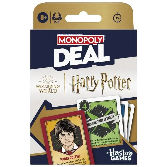 Monopoly Deal Harry Potter, Jeu de cartes rapide 15 min, Hasbro Games, Dès 8 ans-0