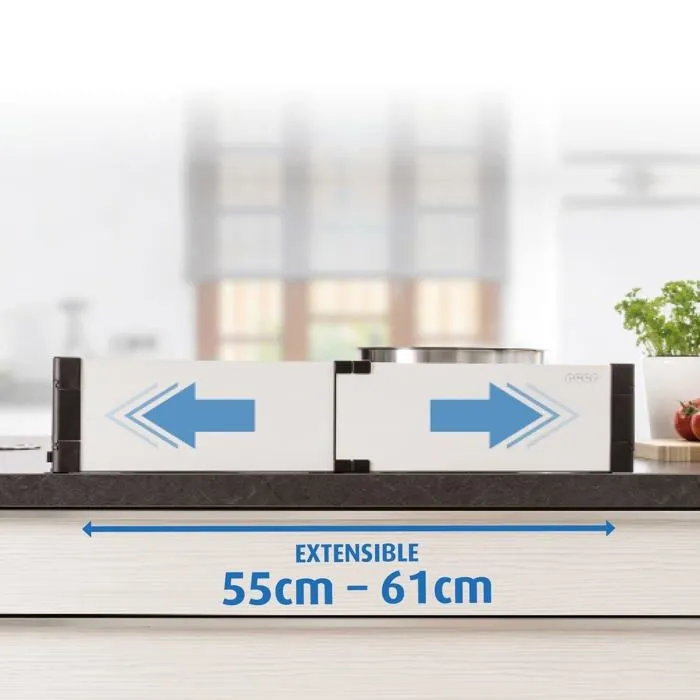 Kit securite bebe Reer - 20058 - Protege-poele Basic, extensible de 55 a 65 cm, argente,-2