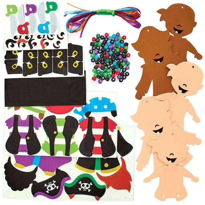 Jeu de peinture Baker ross - FC901 - Decorations en forme de Pirates - Lot de 5, Activites Manuelles pour Enfants ()-0