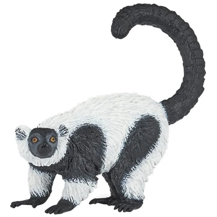 Peluche Maki Vari - PAPO - Gris et blanc - Pour intérieur - Dès 3 ans-0