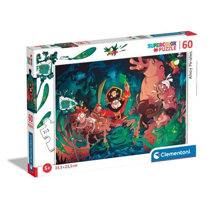 Puzzle 60 pièces - CLEMENTONI - Pirates - Enfant - Coloris Unique-2