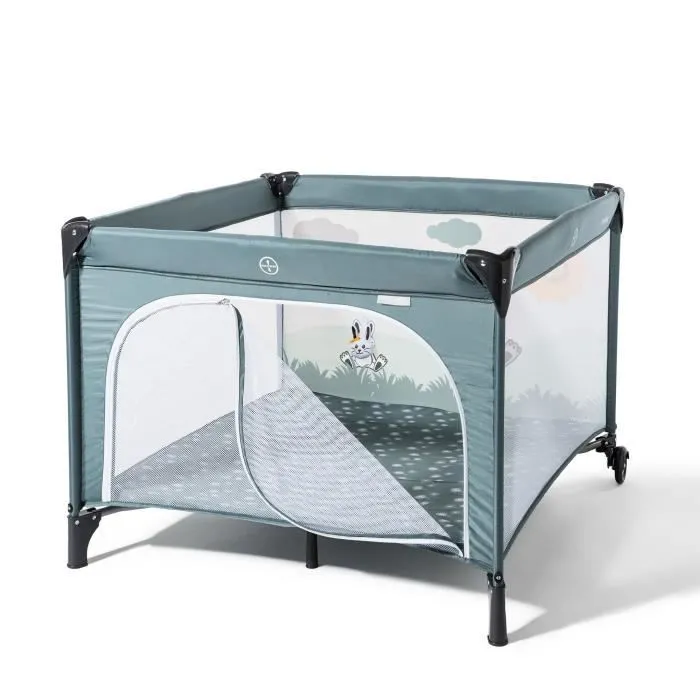 MAÏKA Parc Filet Bébé pliable 102 x 76 cm - Motif prairie - De la naissance jusqu'à 3 ans-2