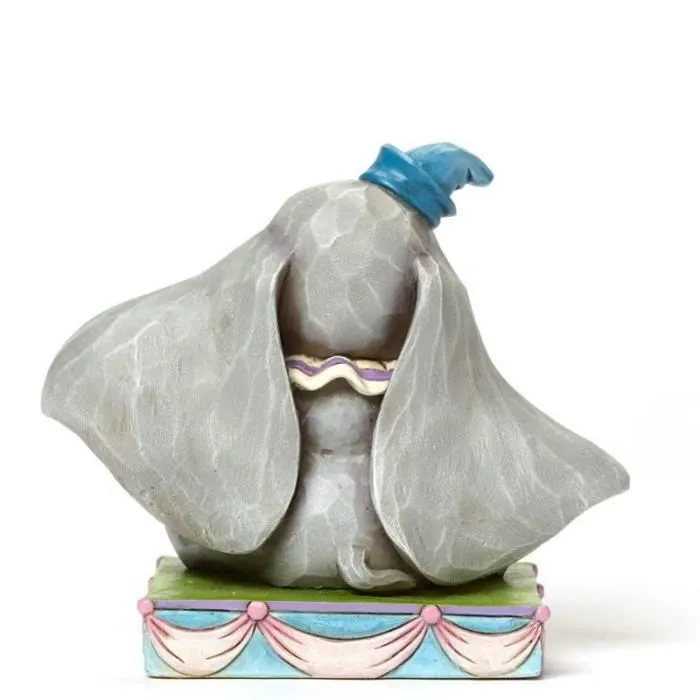 Figurine Dumbo - Bébé - Disney Traditions Jim Shore - Effet bois peint à la main - 8 cm de hauteur-1
