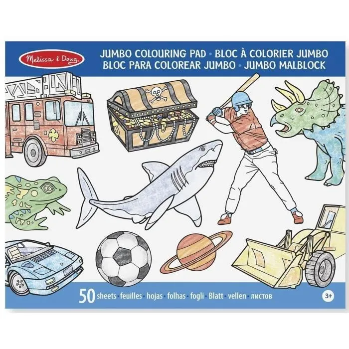 Melissa & Doug Cahier de Coloriage Géant - Bleu-0