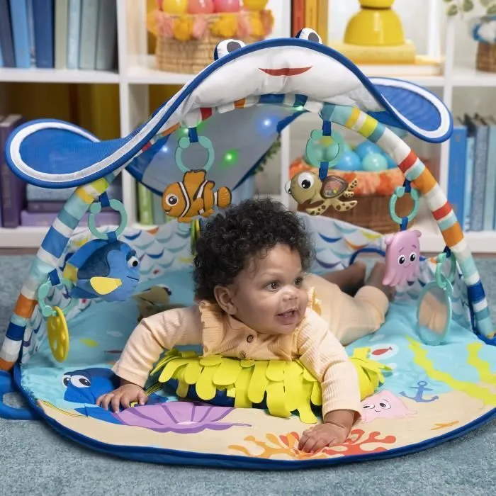 DISNEY BABY Tapis de sol éveil bébé évolutif - Némo - Arche avec jouets sensoriels et musicaux, guirlande lumineuse, miroir-8