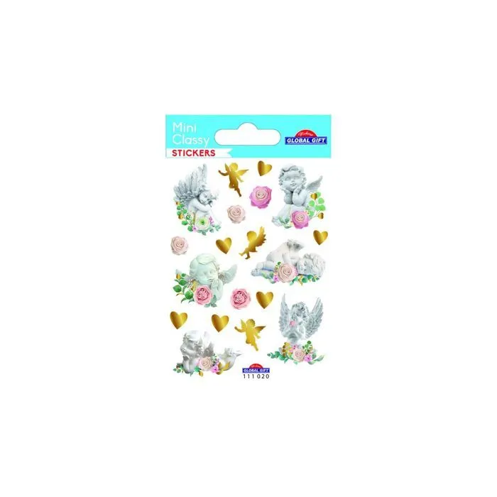 Stickers Anges & Coeurs - Dorures - 1,8 cm-0