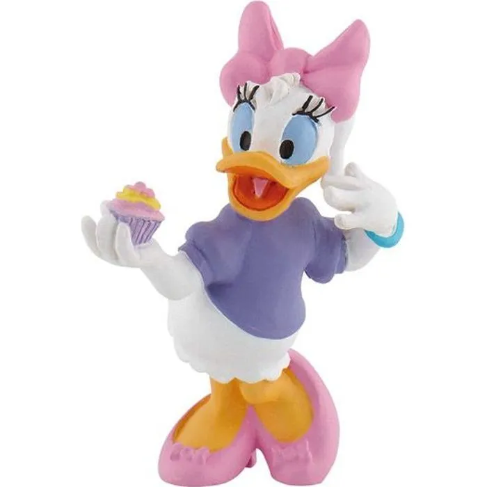 Figurine La Maison de Mickey - BULLYLAND - Daisy avec Gateau - 6cm-0
