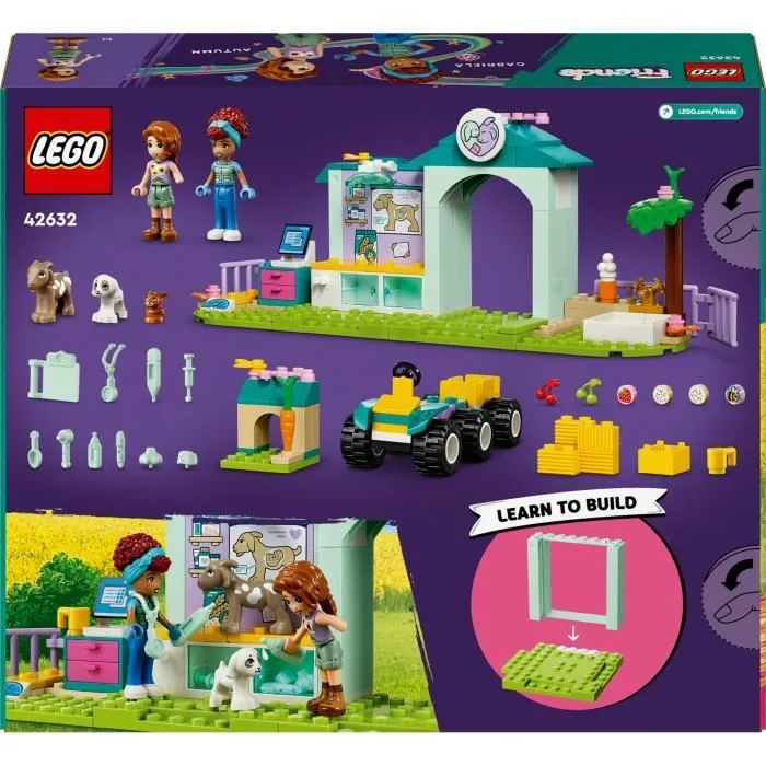 LEGO® 42632 Friends La Clinique Vétérinaire des Animaux de la Ferme, Jouet avec 2 Figurines et 3 Animaux, Cadeau Enfants-5