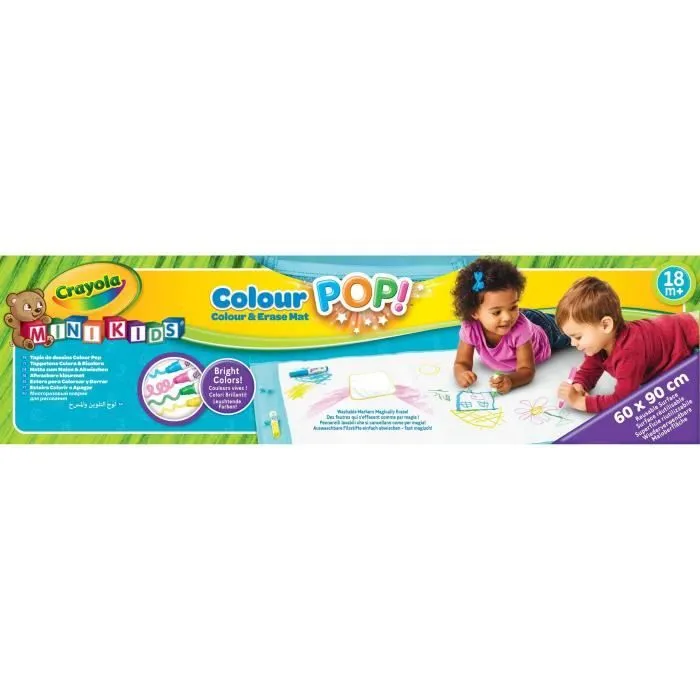 Tapis de dessin pour enfant - Crayola Mini Kids Color Pop! - 60x90cm - 18 mois et plus-0