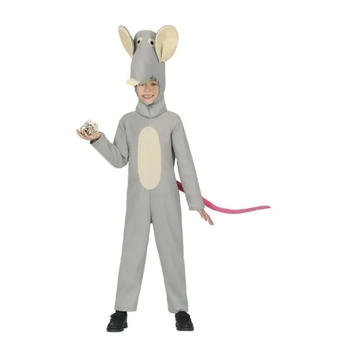 Guirca Déguisement souris grise avec chapeau enfant (7-9 ans)-0