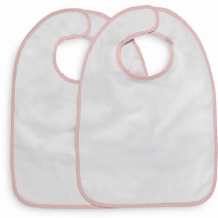 Bavoir Imperméable velcro Snake Rose Pale (2pcs) - Jollein-1