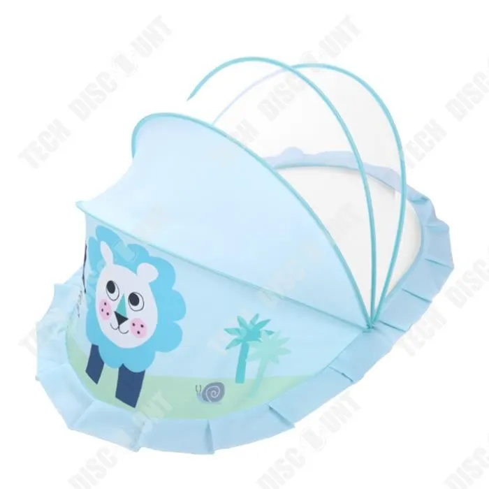 TD® Moustiquaire berceau imprimé lion moustiquaire enfant anti-éblouissement anti-moustique ombre seconde ouverture et fermeture-0