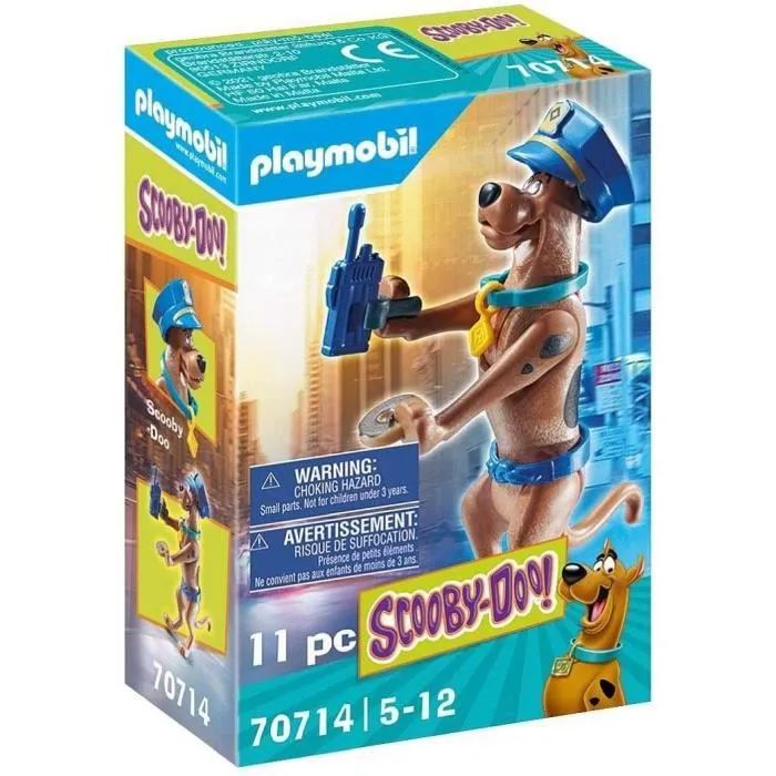 PLAYMOBIL - 70714 - SCOOBY-DOO! Policier - Figurine de collection Scooby-Doo en tenue de policier-0