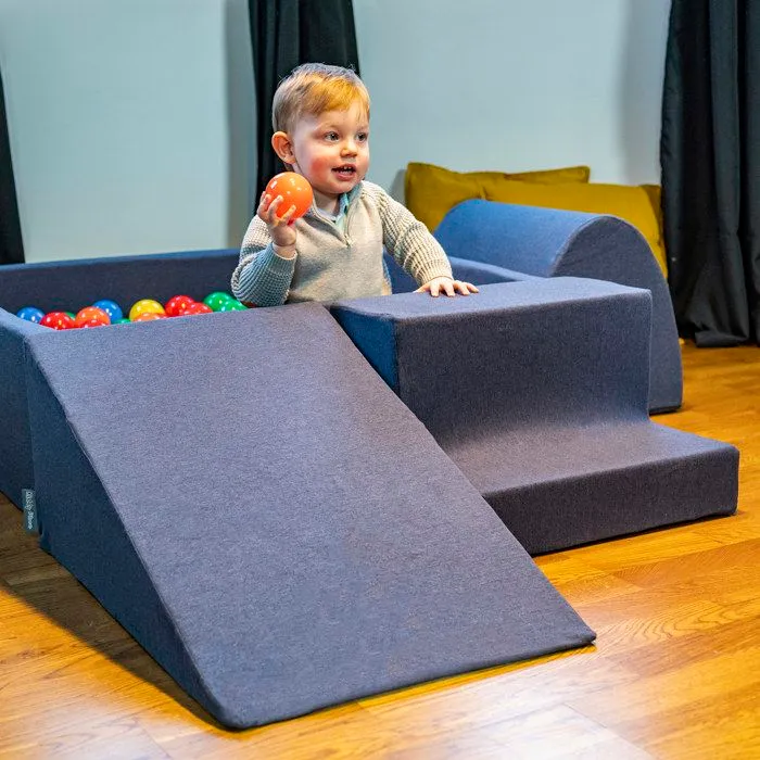 KiddyMoon Aire De Jeux Avec Piscine À Balles Bleu 403-3