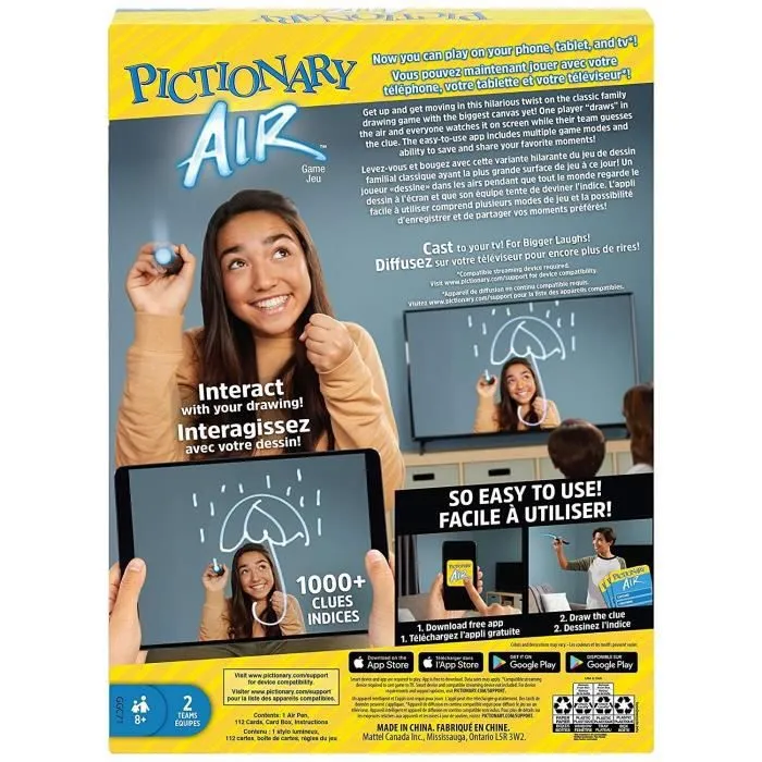 Mattel Games - Pictionary Air - Jeu de société et de dessin - 2 équipes - 8 ans et +-4