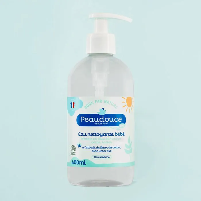 Eau nettoyante Bébé BIO non parfumée Peaudouce - 400ml-0