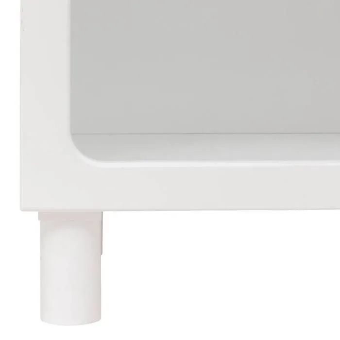 Etagère 3 compartiments "Tara" blanc 90x40x32cm - Atmosphera createur d'interieur - Banc-2