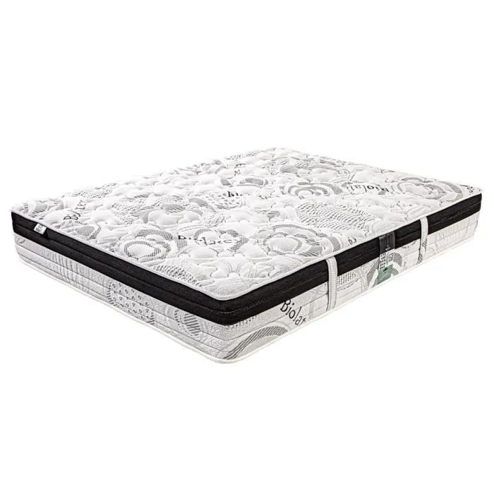 Ensemble Matelas 140x200 cm, Sleeplux, 26 cm, mousse mémoire de forme, ferme, face été/hiver + sommier gris ep20cm-2
