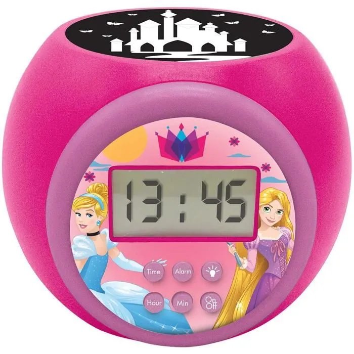 Réveil projecteur Disney Princesses fonction minuteur-1