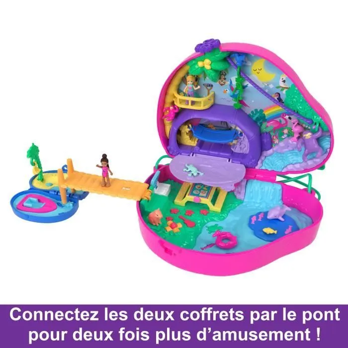 Polly Pocket-La Famille des Paresseux-Coffret 2 en 1, jouet de voyage HRD40-3