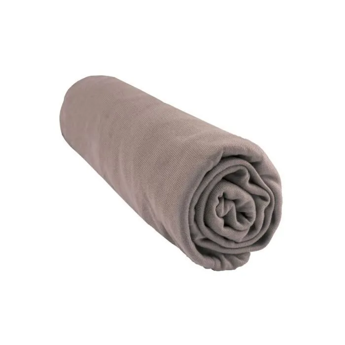 Drap housse viscose Bambou lit deux places 140x190 / 140x200 (Taupe)-1
