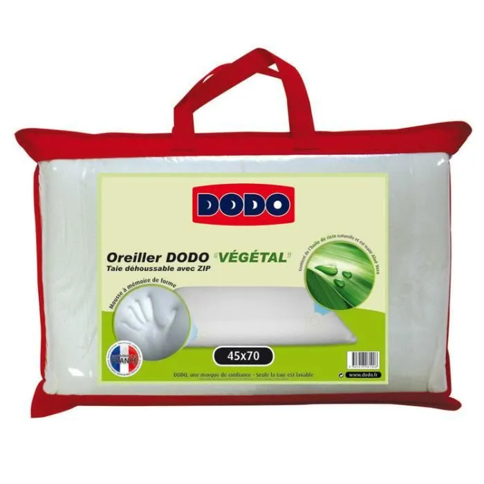 Oreiller - DODO - 45x70cm - Mémoire de forme - Aloe Vera - Huile de ricin naturel-1