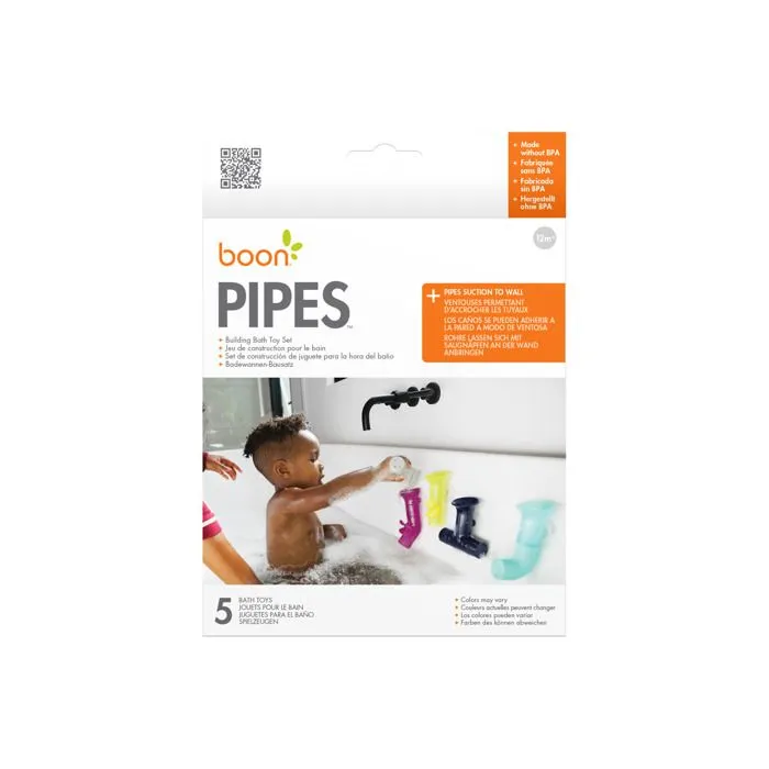 Tubes - 5 tuyaux ventouse avec accessoires couleurs fortes pour le bain-1