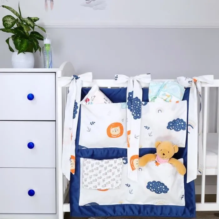 Organisateur de table à langer rangement suspendu 60x60 cm - organisateur de lit poche de lit pour accrocher au lit de bébé - Nuage-3