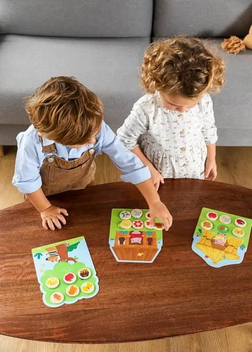 Jeu éducatif - GOULA - Memo et loto les 3 petits cochons - Enfant - Intérieur - Mixte-3