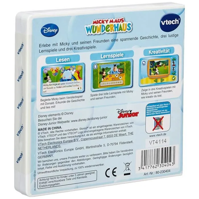 VTech Jeu éducatif Storio 2, Storio 3S Thème : la maison de Mickey [Français non garanti] - 80-230404-1