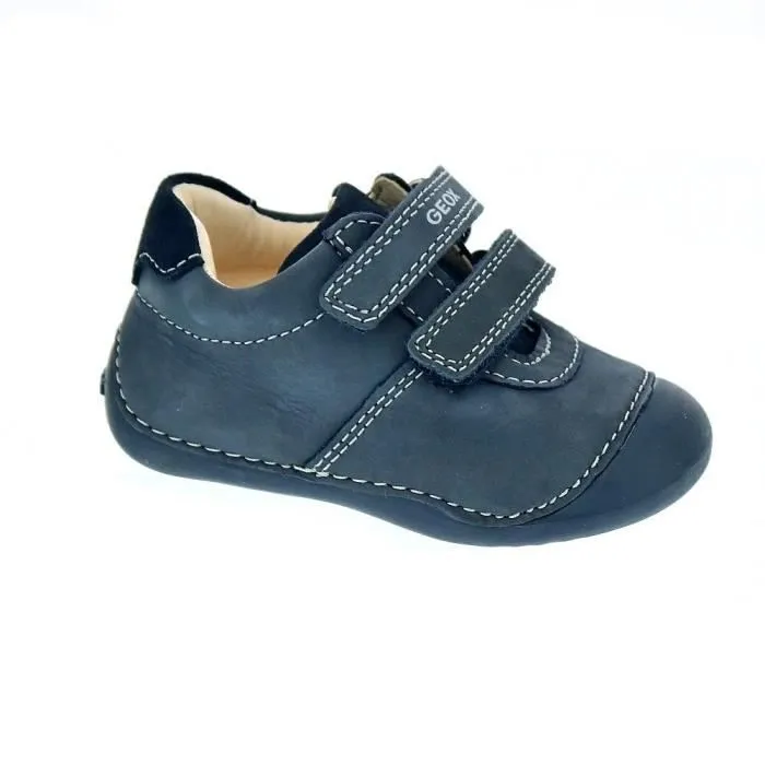 Basket Enfant - Geox - Tutim - Scratch - Bleu - Confortable-0