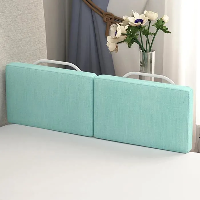 XMTECH Barrière de Lit Bébé Anti-chute Hauteur Réglable Barrière de Lit de sécurité Softpack pour Enfant Vert de Mer 60cm-2