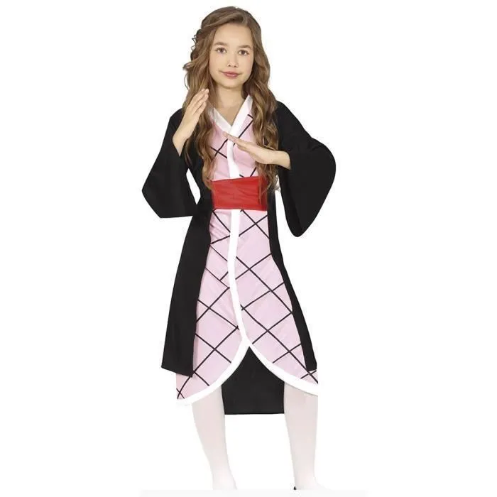 DÉGUISEMENT KIMONO COMBATTANT FILLE 7/9 ANS Noir-0