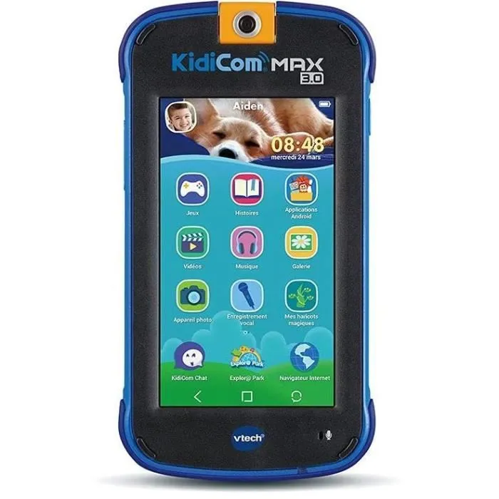 VTECH - Kidicom Max 3.0 - Portable enfant performant - 16 applications/jeux - 8 Go - Bleu-1