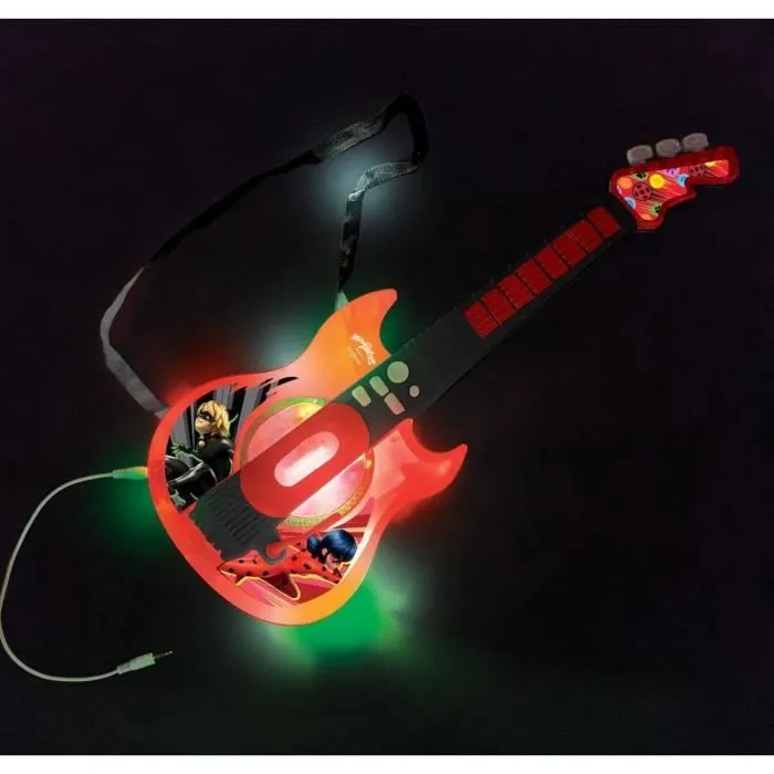 Guitare électronique lumineuse avec lunettes équipées d'un micro - Ladybug-1
