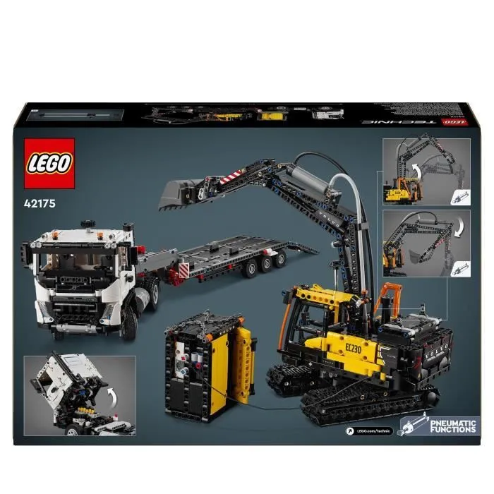 LEGO® Technic 42175 Camion Volvo FMX et Pelleteuse Électrique EC230 - Set de Véhicule-4