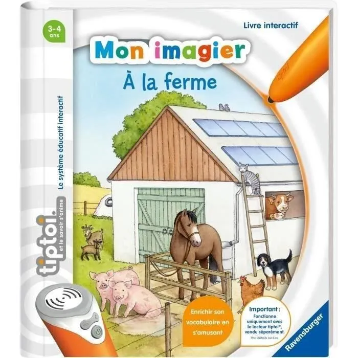 Ravensburger - tiptoi® Mon imagier à la ferme - Apprentissage ludique du vocabulaire de la ferme - Mixte 3 ans+-0