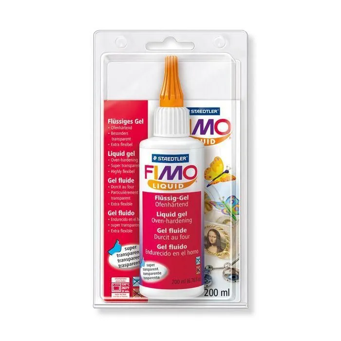 Gel Fimo liquide - Fimo - 200 ml - Transparent - Idéal pour diverses techniques - Protection étanche-0