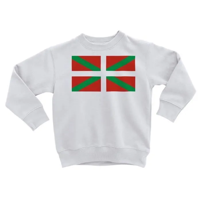 Sweatshirt Enfant Drapeau Pays Basque Football Sport Equipe National-0