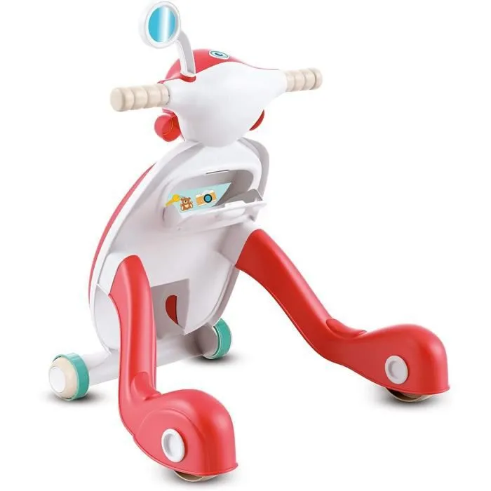 Trotteur - Baby Clementoni - Mon premier scooter - 100% recyclé - Rouge - Mixte - 12 mois-3