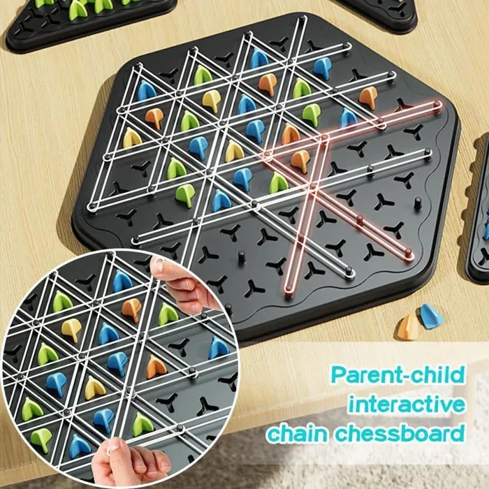 Jeu De Triangle En Chaîne,Échecs Triangulaires En Chaîne Interactifs,Jeu D'Échecs Triangulaire Amusant,Jeu D'Échecs De Stratégie D-1