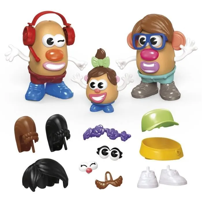 Potato Head coffret La famille Patate avec 44 pièces, jouets préscolaires créatifs pour tout-petits, pour filles et garçons, à parti-1
