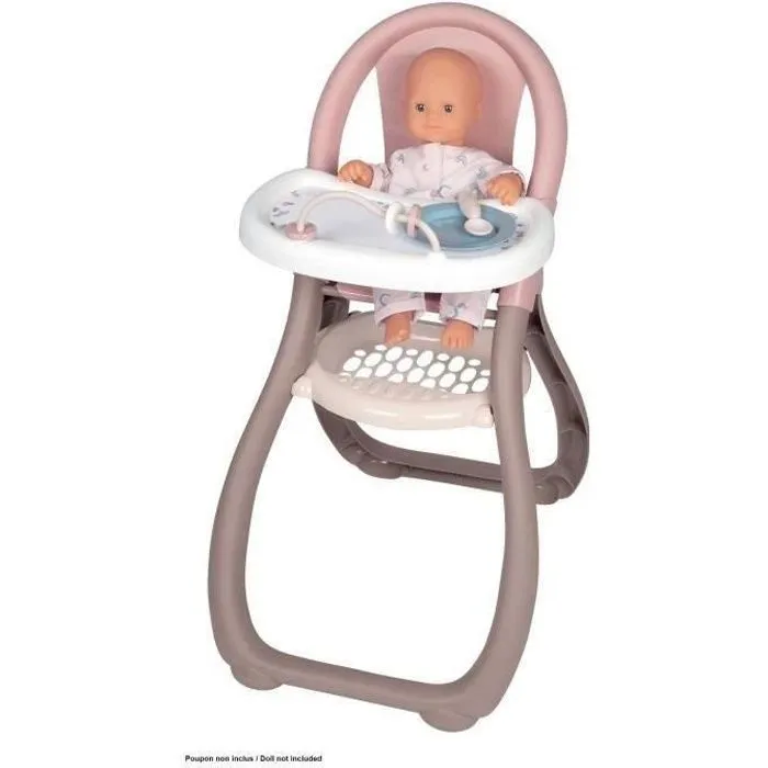 SMOBY - Baby Nurse Chaise haute pour poupon jusqu'à 42cm (non inclus) - Fabriqué en France-0