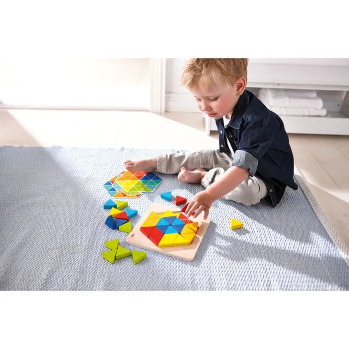 Jeu d'assemblage - HABA - Triangles magiques - Multicolore - Bois-2