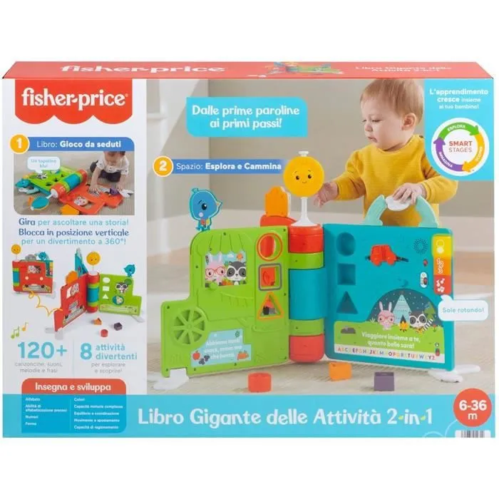 Jouet - FISHER PRICE - HCL05 - Cahier d'activités géant 2 en 1 - 3 niveaux d'apprentissage - Mixte-0