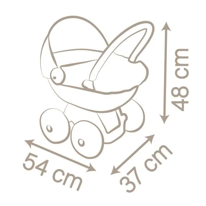 Landau câlin Baby Nurse pour poupon jusqu'à 42cm - SMOBY - Fabriqué en France-3
