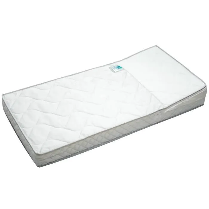 Matelas bébé Anti-Reflux avec Plan Incliné amovible Made in France Blanc 70x140 cm-0