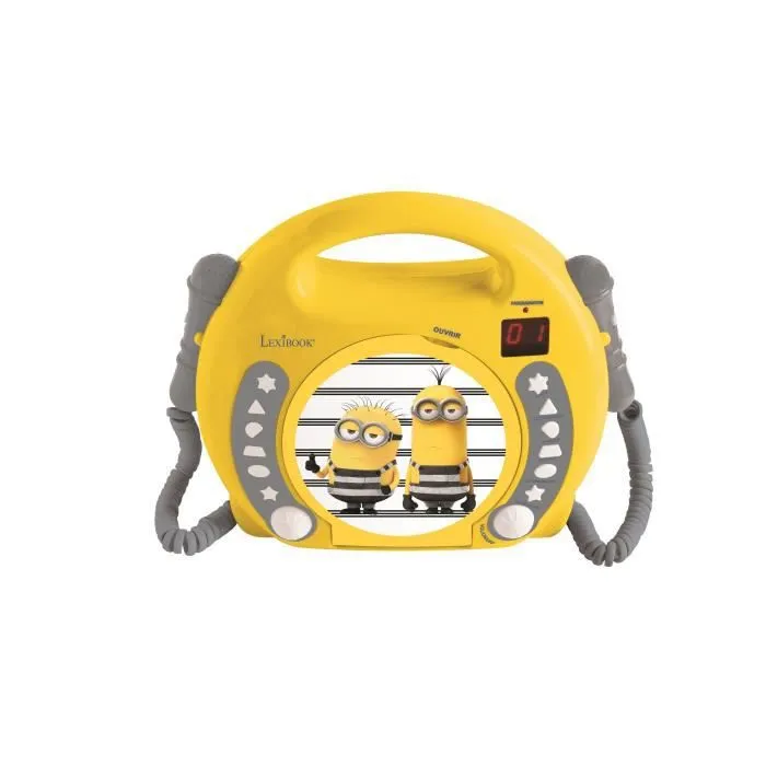 Lecteur CD portable avec 2 microphones Les Minions-0